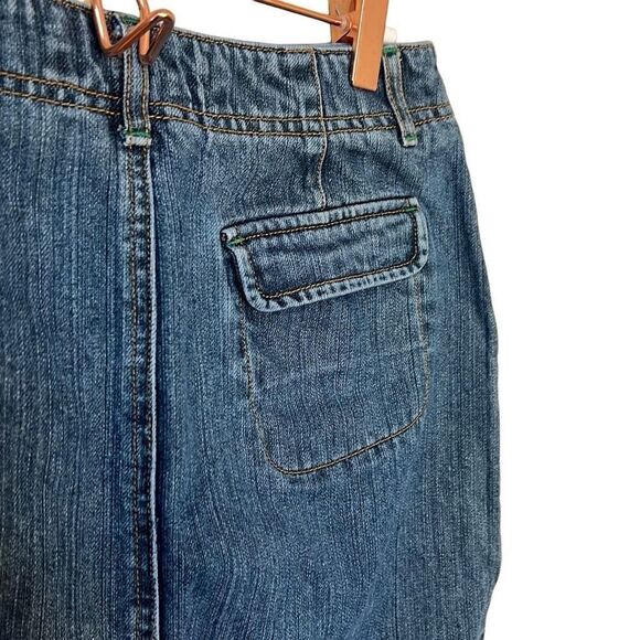 Eddie Bauer Zippered Pocket Pencil Denim Mini Skirt Medium Wash Size 2P - Picture 7 of 8